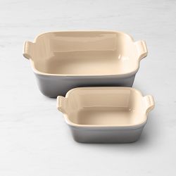 Le Creuset Heritage Stoneware Baker, Set of 2, French Grey
