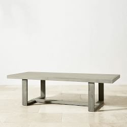 Ojai Outdoor Grey Teak Rectangular Coffee Table (58&quot;)