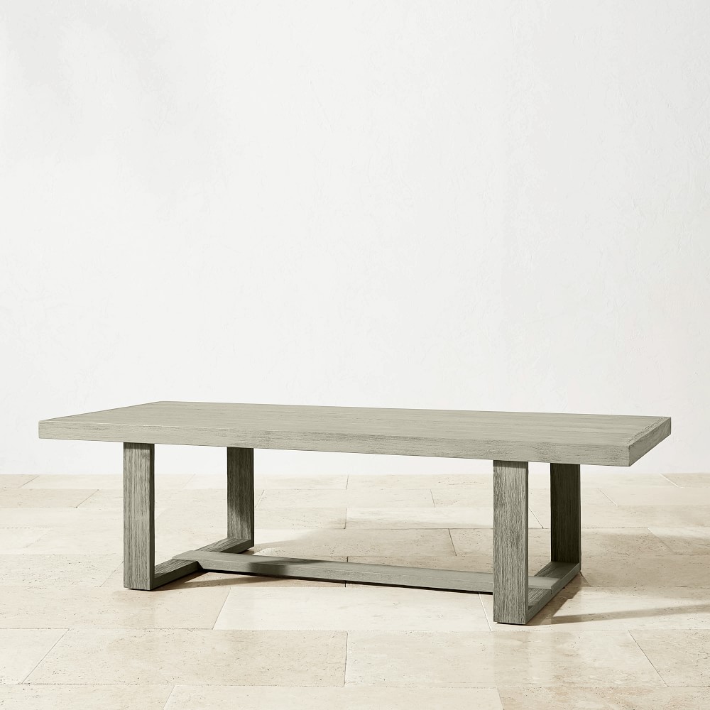 Ojai Outdoor Grey Teak Rectangular Coffee Table (58&quot;)