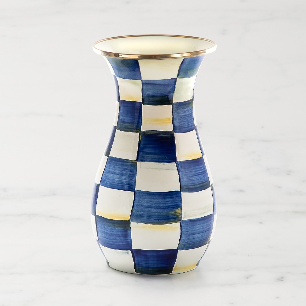 MacKenzie-Childs Royal Check Tall Vase