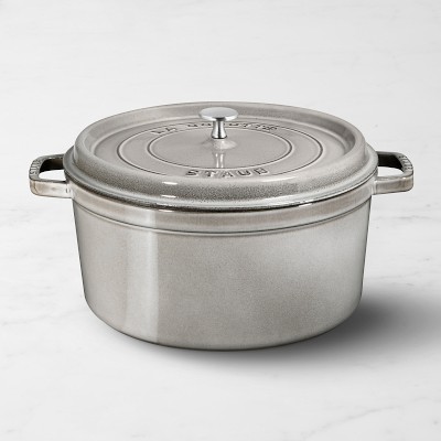 Staub Enameled Cast Iron Round Dutch Oven, 9-Qt., Graphite