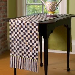 MacKenzie-Childs Courtly Check & Stripe Table Runner