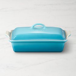 Le Creuset Heritage Stoneware Rectangular Covered Casserole, 12 1/2", Caribbean