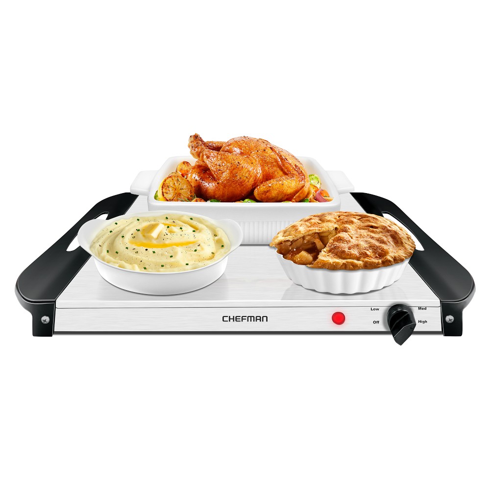 Chefman Buffet Server & Warming Tray with Chafing Dishes, 14x14