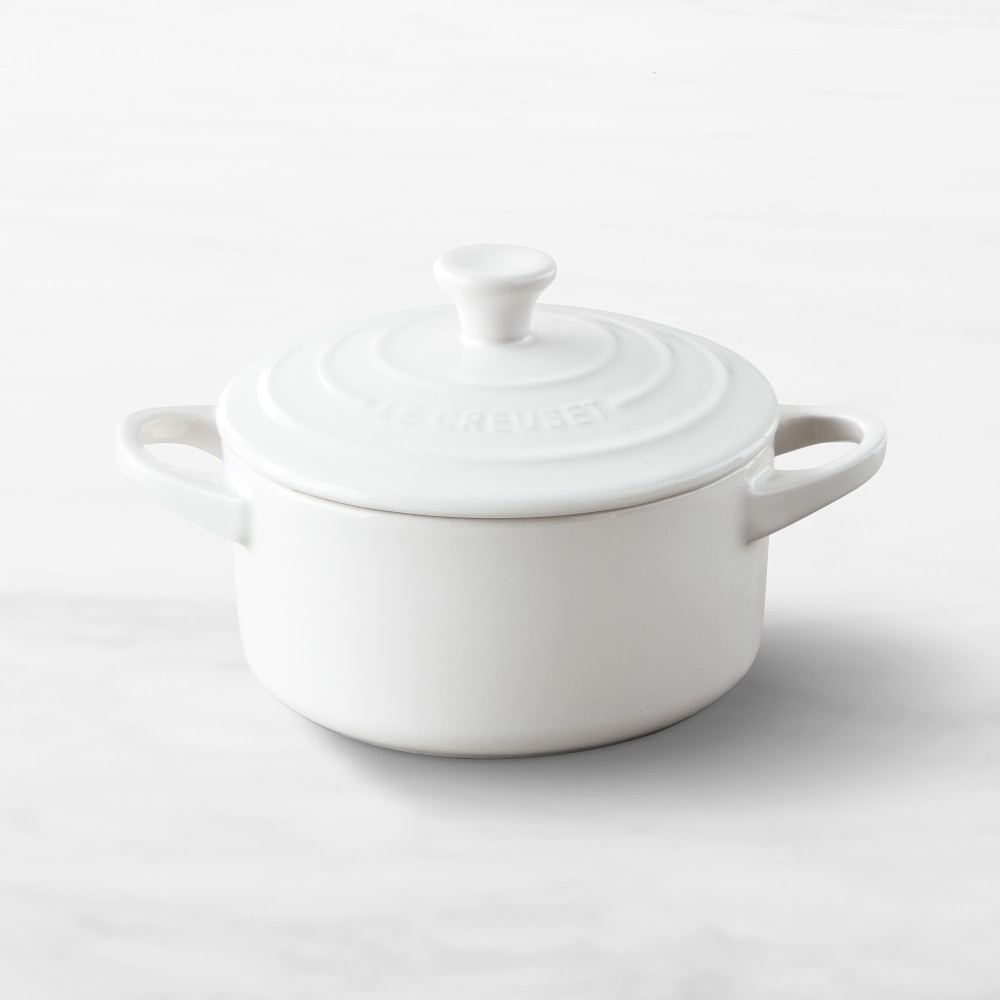 Le Creuset Stoneware Mini Round Cocotte - 14-Oz., White