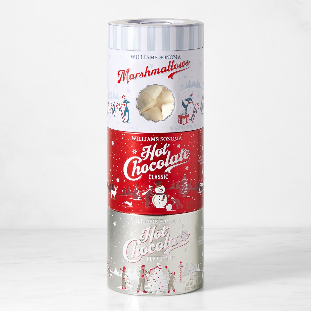 Williams Sonoma Classic & Peppermint Hot Chocolate Stacker with Marshmallows
