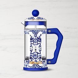 Bialetti Dolce & Gabbana French Press, Blu Mediterraneo, 1L