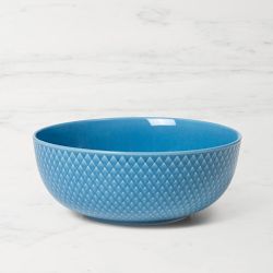 Lyngby Porcelain Rhombe Dinner Bowls, Blue, Set of 4