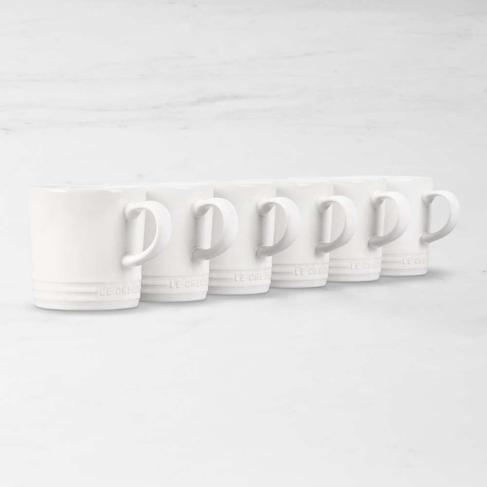Le Creuset London Mugs, Set of 6 white