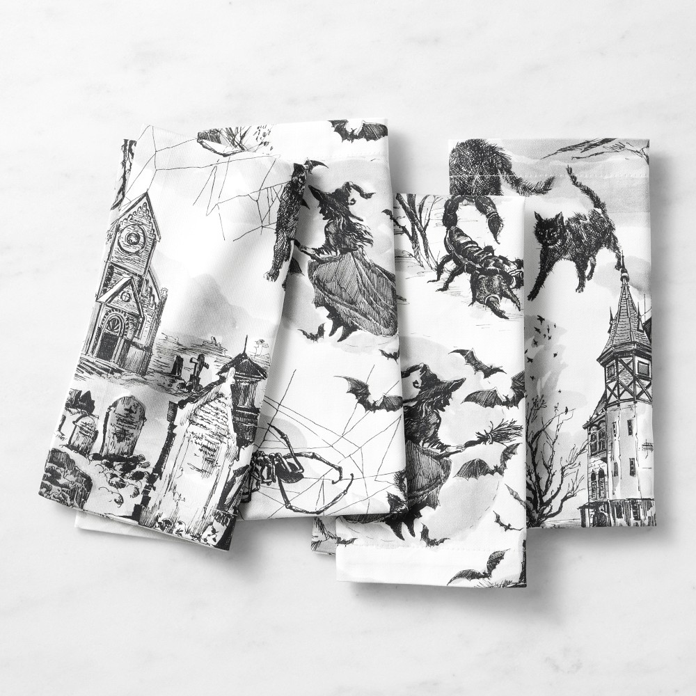 Spooky Soirée Toile Napkins, Set of 4