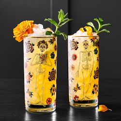 Day of the Dead Highball Glasses, Set of 4