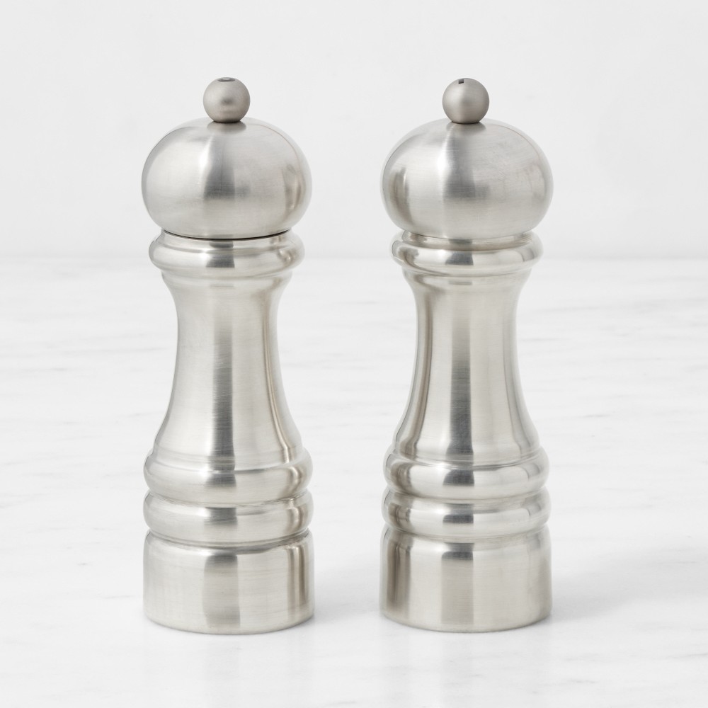 Williams Sonoma Polished Salt & Pepper Mills Set, 6"