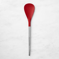 Williams Sonoma Stainless-Steel Silicone Paddle Spoon, Red