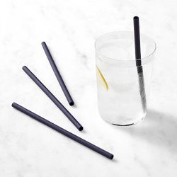 Williams Sonoma Silicone Straws, Set of 4
