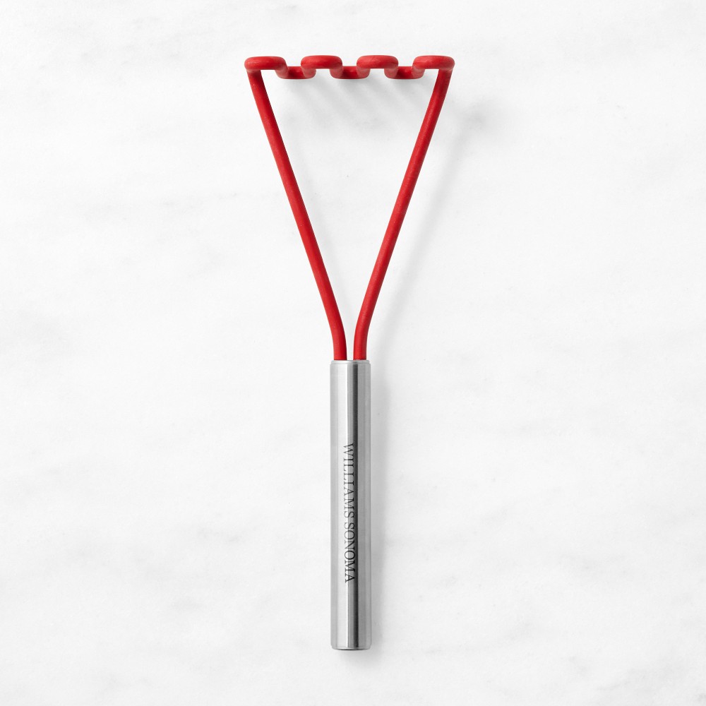 Williams Sonoma Stainless-Steel Silicone Potato Masher, Red