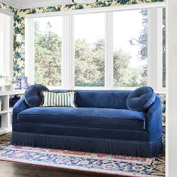 Camile Sofa with Samuel &amp; Sons Fringe (76&quot;)