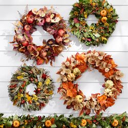 Fall Abundance Live Wreath, 20&quot;