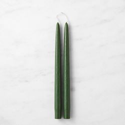 Taper Candles, Set of 2, 12", Hunter Green