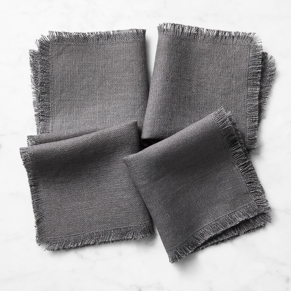 Fringed Cocktail Napkins, Set of 4