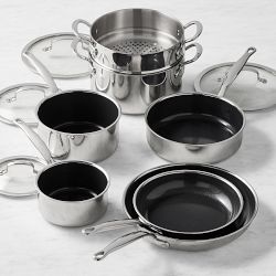 GreenPan&#8482; Premiere Max Stainless-Steel Ceramic Nonstick 11-Piece Cookware Set