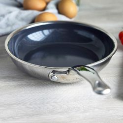 GreenPan&#8482; Premiere Max Stainless-Steel Ceramic Nonstick Fry Pan