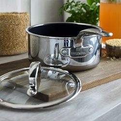 GreenPan&#8482; Premiere Max Stainless-Steel Ceramic Nonstick Saucepan, 2-Qt.