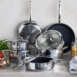 GreenPan&#8482; Premiere Max Stainless-Steel Ceramic Nonstick 11-Piece Cookware Set