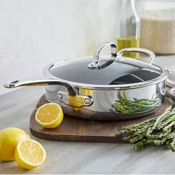 GreenPan&#8482; Premiere Max Stainless-Steel Ceramic Nonstick Covered Saute Pan