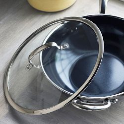 GreenPan&#8482; Premiere Max Stainless-Steel Ceramic Nonstick Covered Wok, 12&quot;