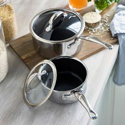 GreenPan&#8482; Premiere Max Stainless-Steel Ceramic Nonstick Saucepan Set, 1 1/2-Qt. &amp; 3-Qt.