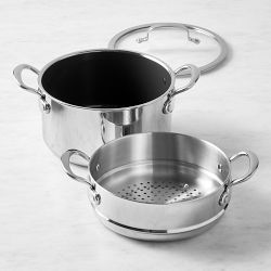 GreenPan&#8482; Premiere Max Stainless-Steel Ceramic Nonstick Steamer Multipot, 6-Qt.