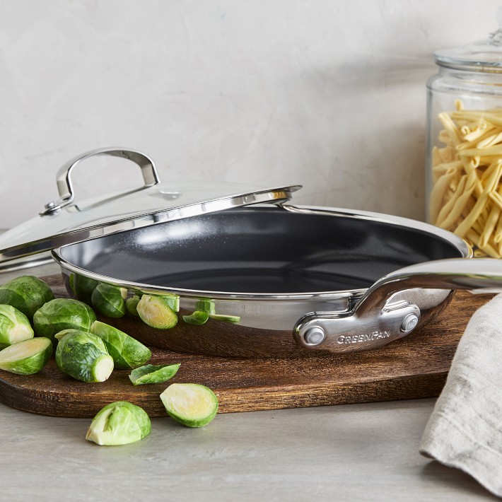 GreenPan Premiere Max Stainless-Steel Ceramic Nonstick Covered Fry