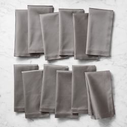Hotel Dinner Napkins, Set of 12, Charcoal