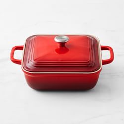 Le Creuset San Francisco Stoneware Square Covered Baker, 3-Qt., Red