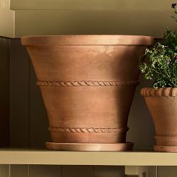 Williams Sonoma Terracotta Rope Planter