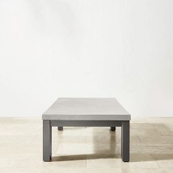 Larnaca Outdoor Slate Grey Metal Fiberstone Coffee Table (60&quot;)