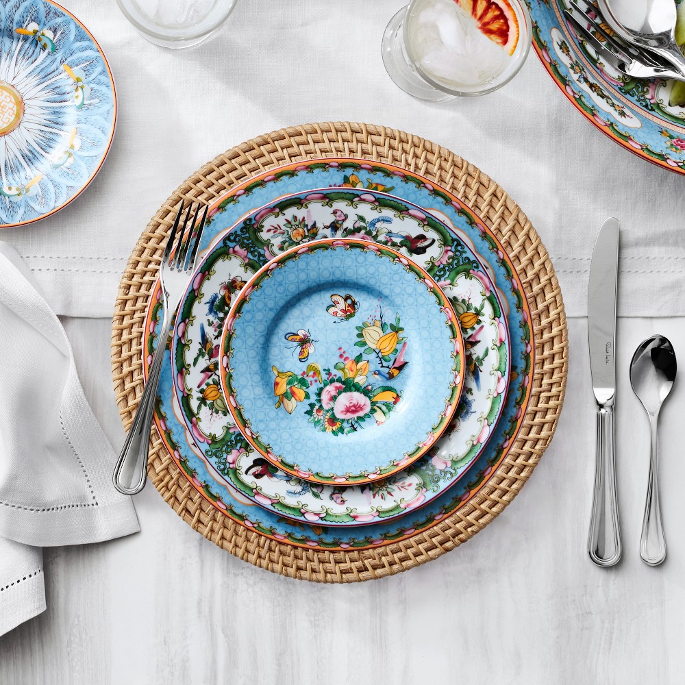 Famille Rose Boxed Appetizer Plates, Set of 4