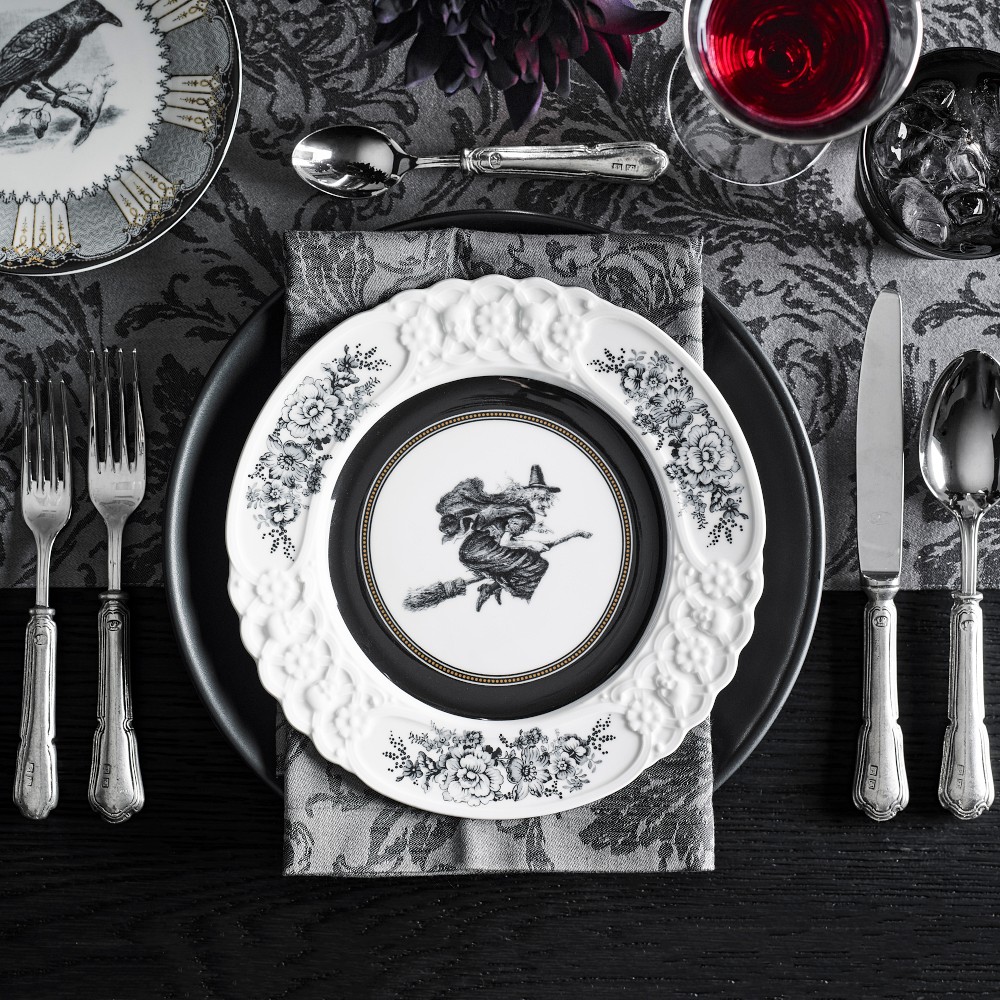 Spooky Soir&#233;e Salad Plates, Set of 4