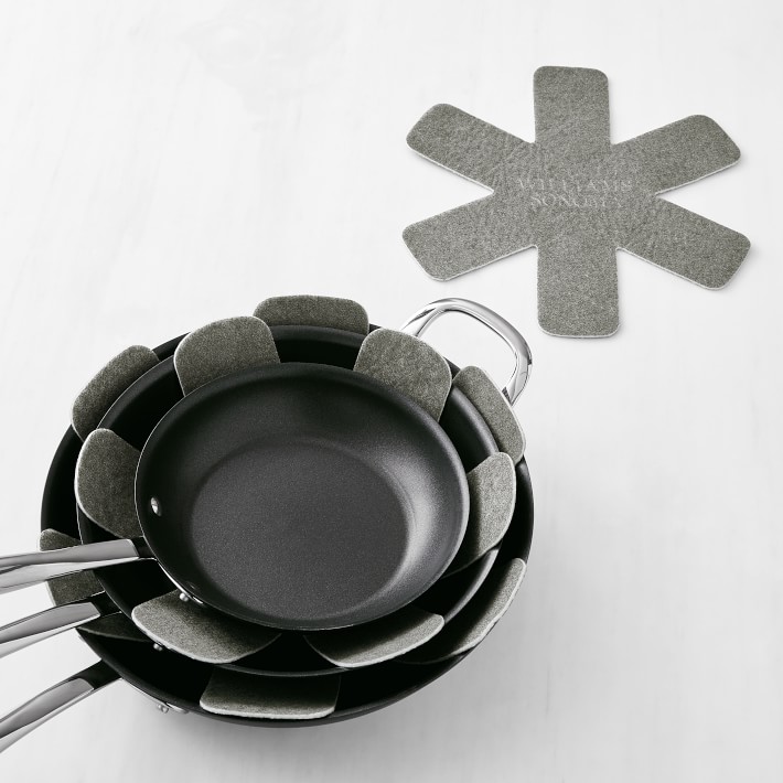 ASBAYSON Pot And Pan Protectors Set Of 12 - 3 Sizes Felt Dividers For Stacking Cookware
