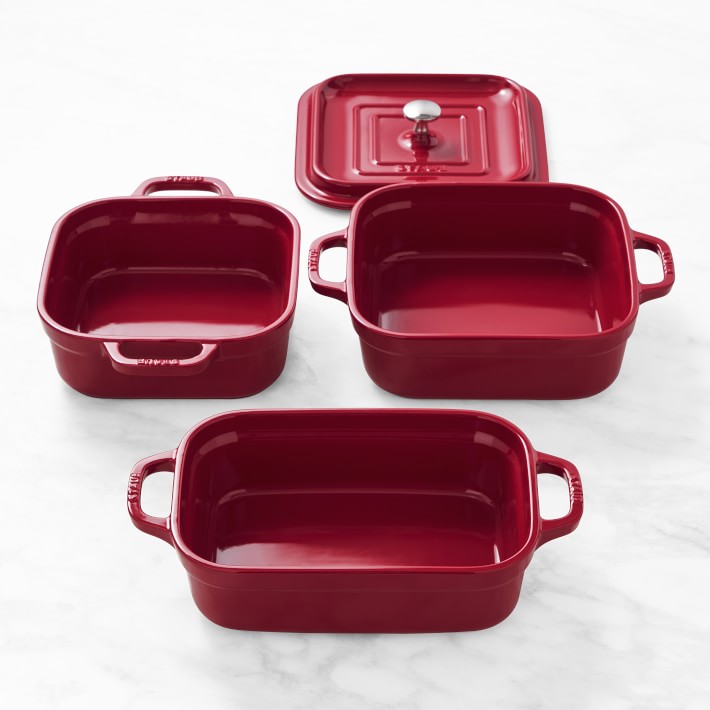 Dish Set Staub Casserole Dish With Lid Staub Stoneware 4-Piece Set