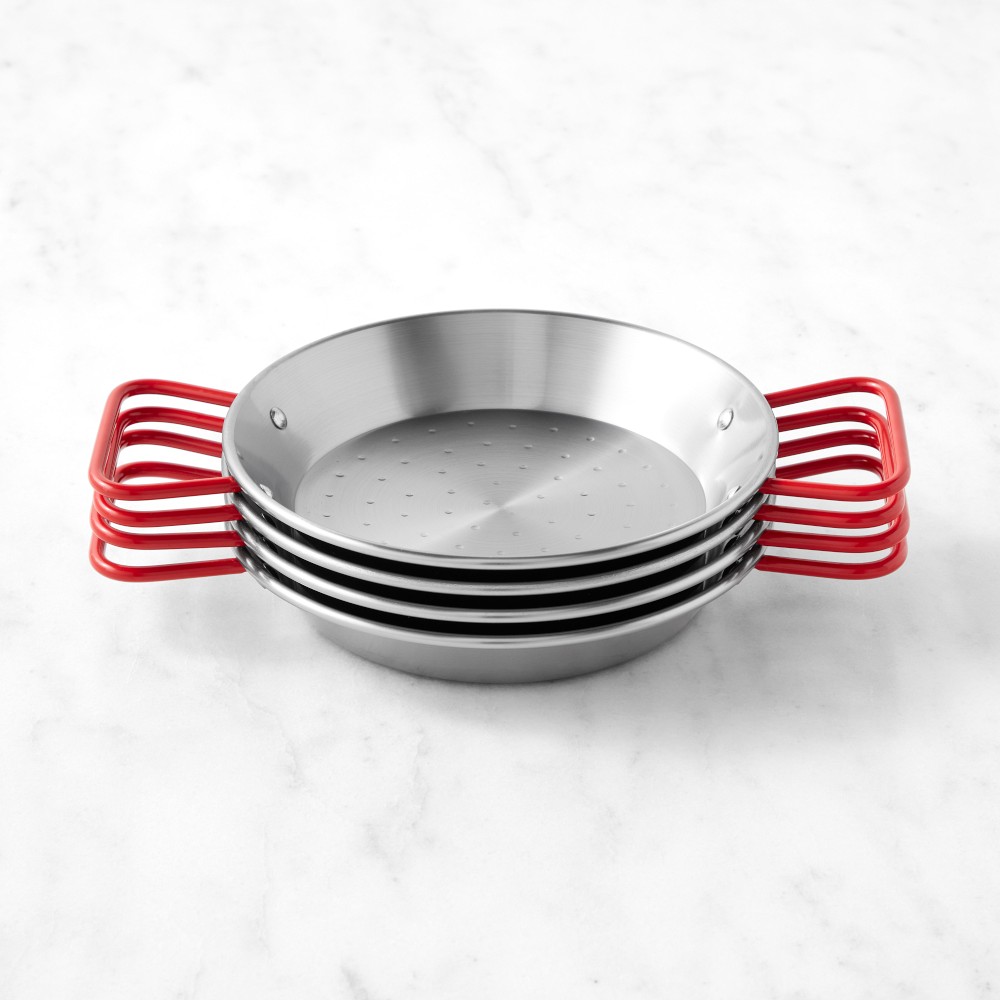 Williams Sonoma Paella Pan Set of Four, 8"
