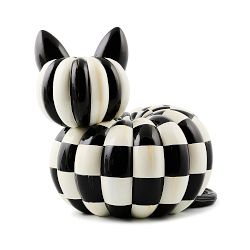 Mackenzie Childs Courtly Check Illuminated Cat