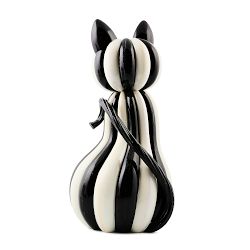 Mackenzie Childs Courtly Stripe Illuminated Cat