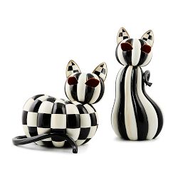 Mackenzie Childs Courtly Check Illuminated Cat