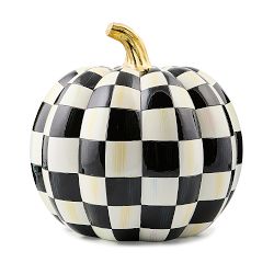 Mackenzie Childs Courtly Check Illuminated Jack O' Lantern