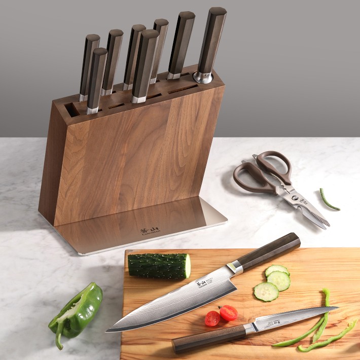 Cangshan Messerblock Aus Walnussholz – Ein Schlitz Für Alle Kochmesser, Minimalistisches Design