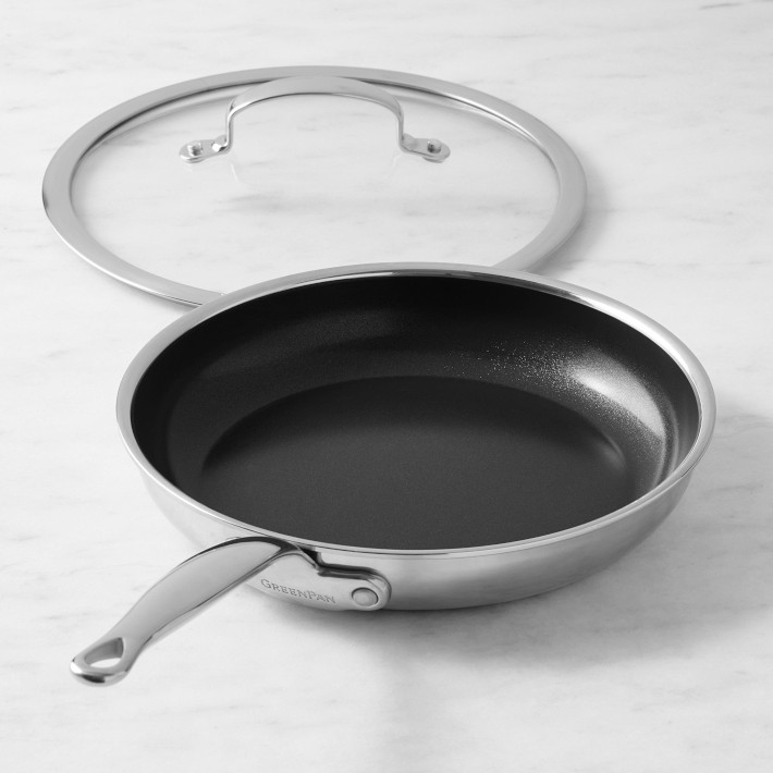 GreenPan Premiere Max Stainless-Steel Ceramic Nonstick Covered Fry