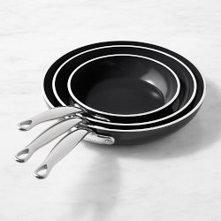 GreenPan&#8482; Premiere Max Hard Anodized Ceramic Nonstick 3-Piece Fry Pan Set