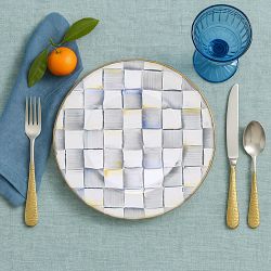 MacKenzie-Childs Sterling Check Dinner Plates