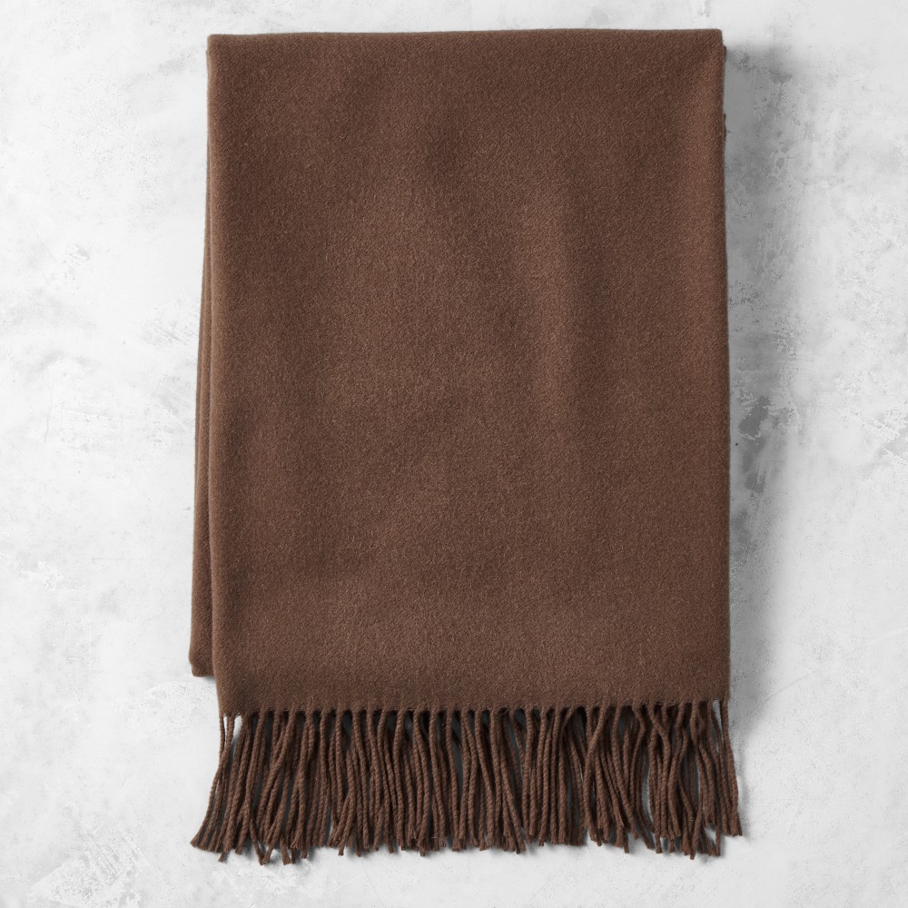 European Solid Cashmere Throw